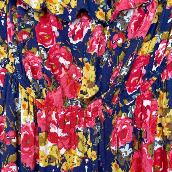 Trixxi Floral Strapless Ruffle Maxi Dress Women’s Small Bandeau - Picture 6 of 12